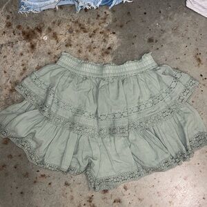 Light green skirt with built in shorts